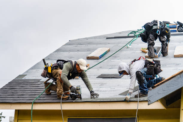 Professional Gutter Installation technician working in Bella Vista, CA
